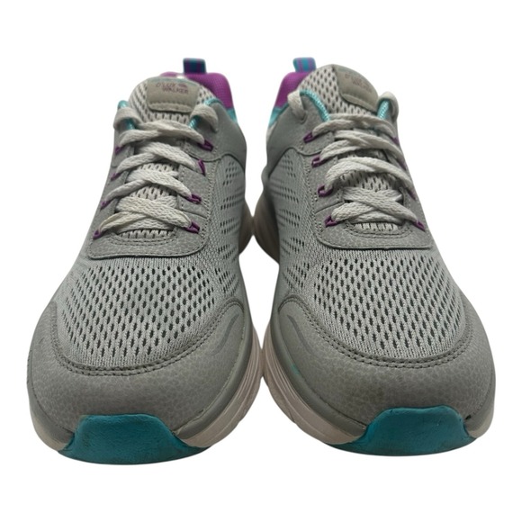 Skechers D'Lux Walker Walking Shoes Women's Size 11 Grey Sneakers Comfort 149023 - Picture 3 of 10
